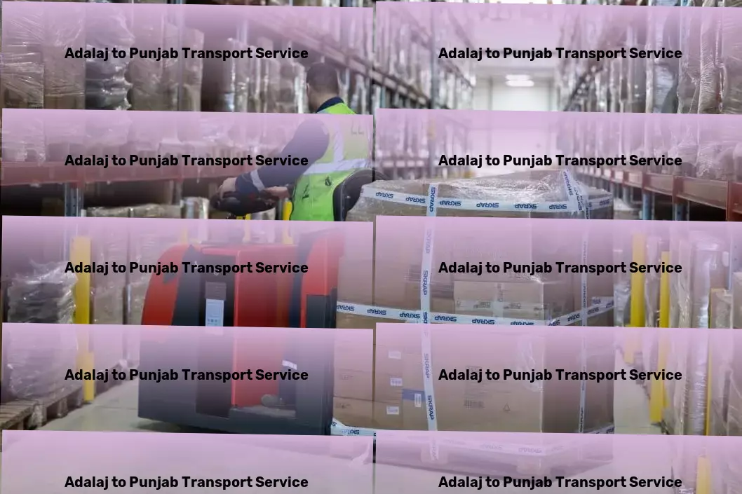 Adalaj to Punjab Transport Rapid goods dispatch