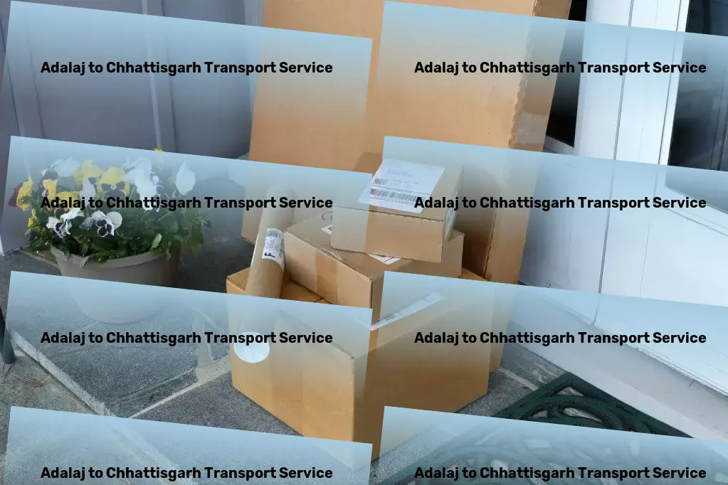 Adalaj to Chhattisgarh Transport Long-haul goods services