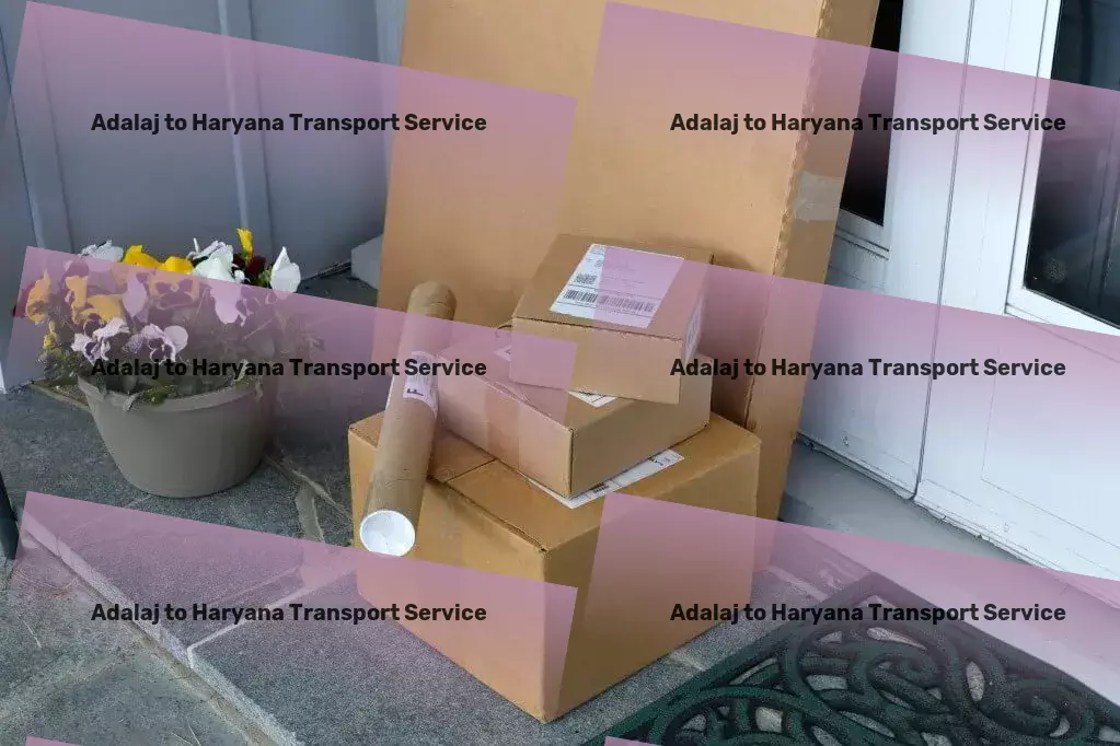 Adalaj to Haryana Transport Domestic courier solutions