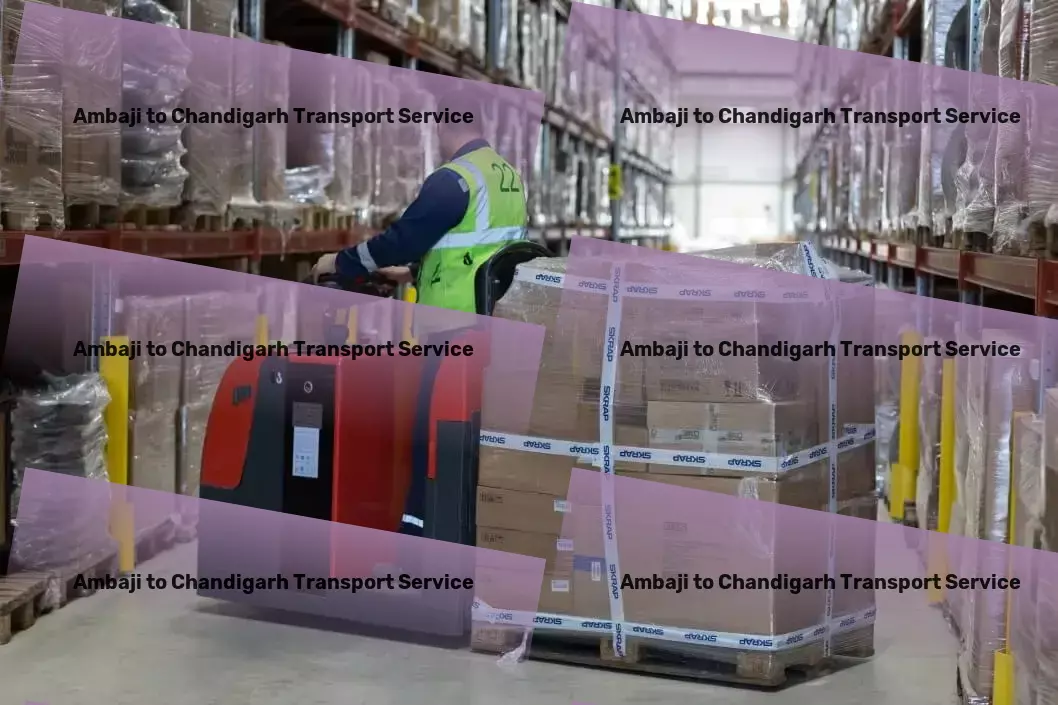 Ambaji to Chandigarh Transport Citywide parcel forwarding