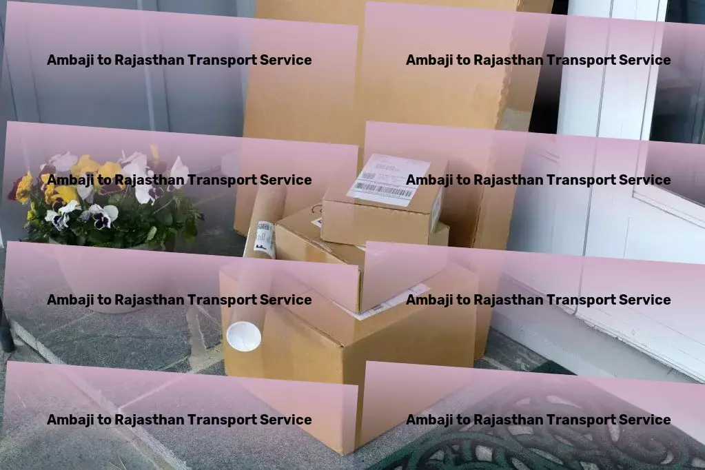 Ambaji to Rajasthan Transport Fast courier services