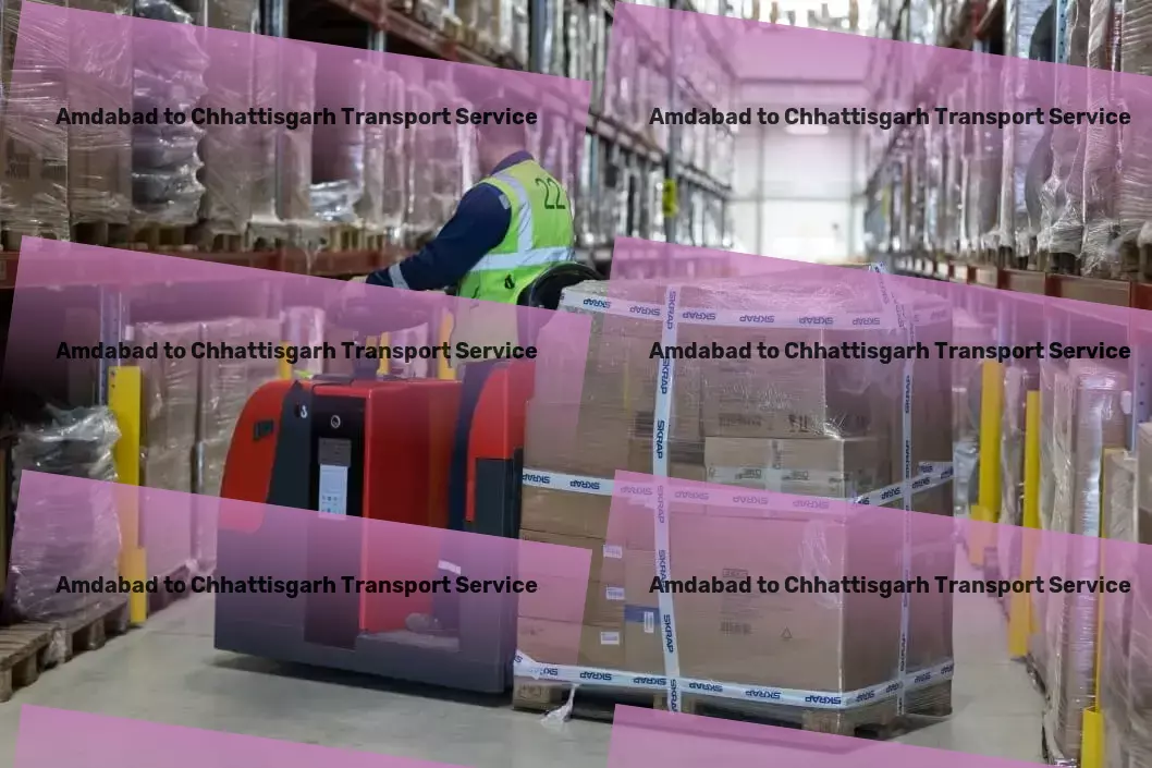 Amdabad to Chhattisgarh Transport Spearheading innovation in the realm of Indian logistics. - Full-scale parcel shipment